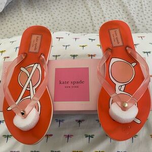 Kate Spade Orange Flip Flops